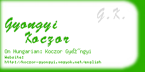 gyongyi koczor business card